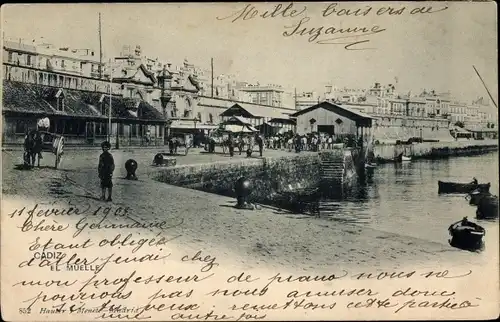 Ak Cádiz Andalusien, El Muelle