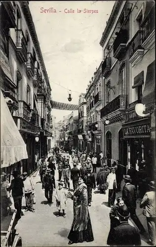 Ak Sevilla Andalusien, Calle la Sierpes