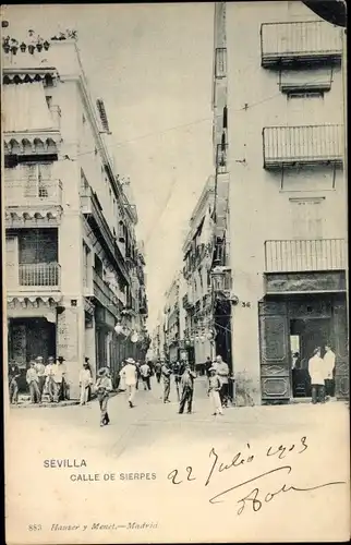 Ak Sevilla Andalusien, Calle des Sierpes