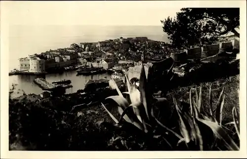 Ak Ragusa Dubrovnik Kroatien, Blick aus der Vogelschau