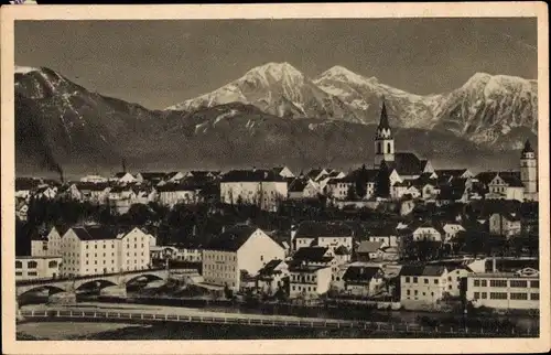 Ak Kranj Krainburg Slowenien, Gesamtansicht, Berglandschaft