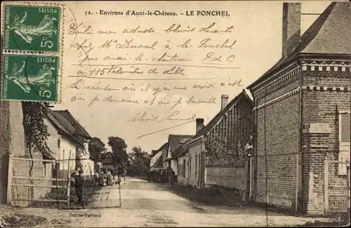 Ak Le Ponchel Pas de Calais, Straßenpartie, Häuser