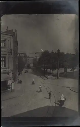 Foto Ak Gliwice Gleiwitz Oberschlesien, Straßenpartie, Geschäft