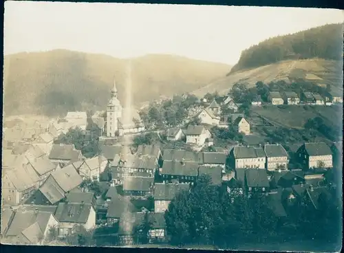 Foto Lautenthal Langelsheim im Oberharz, Blick auf den Ort, um 1920