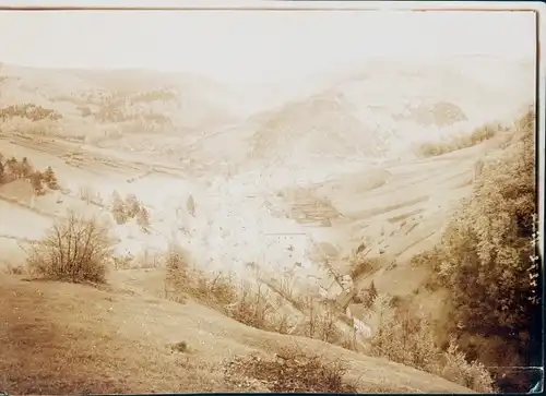 Foto Wieda Walkenried Harz, Blick auf den Ort mit Umgebung, um 1920