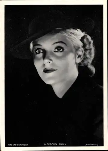 Foto Schauspielerin Ingeborg Theek, Portrait