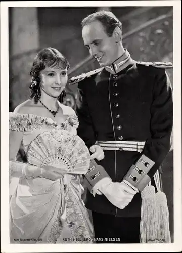 Foto Schauspielerin Ruth Hellberg, Schauspieler Hans Nielsen, Filmszene