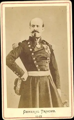 CdV Louis Jules Trochu, Französischer General, Portrait in Uniform