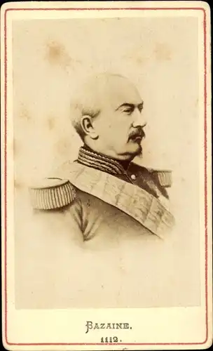 CdV François-Achille Bazaine, Französischer Marschall, Portrait in Uniform