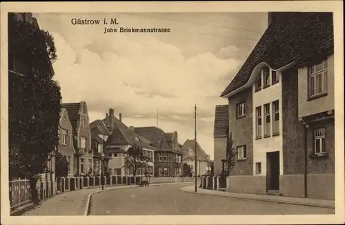 Ak Güstrow in Mecklenburg, John Brinkmannstraße