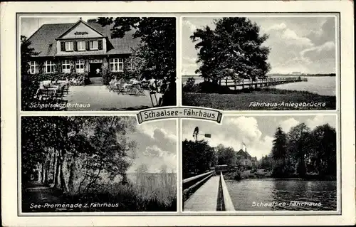 Ak Zarrentin am Schaalsee, Fährhaus, Anlegebrücke, Seepromenade, Halbinsel Strangen