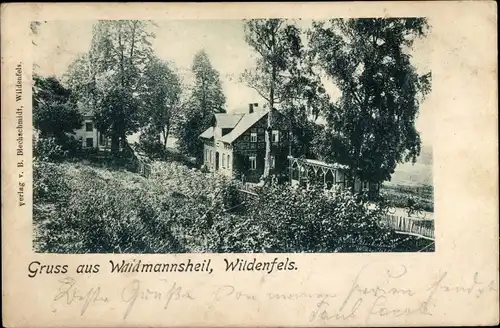 Ak Wildenfels im Erzgebirge, Gasthaus Waidmannsheil