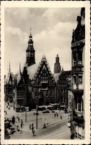 Ak Wrocław Breslau Schlesien, Rathaus