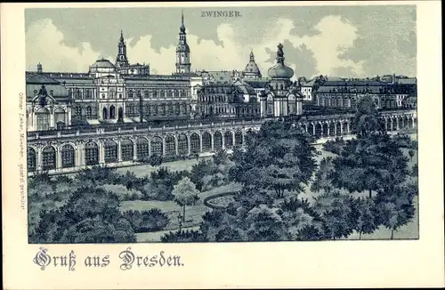 Litho Dresden Altstadt, Zwinger