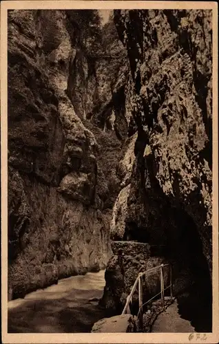 Ak Garmisch Partenkirchen in Oberbayern, Partnachklamm