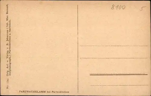 Ak Garmisch Partenkirchen in Oberbayern, Partnachklamm