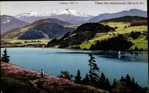 Ak Titisee Neustadt im Breisgau Hochschwarzwald, Panorama, Feldberg