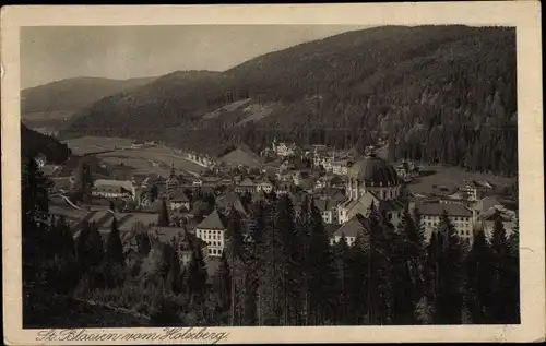 Ak Sankt Blasien im Schwarzwald, Panorama vom Holzberg