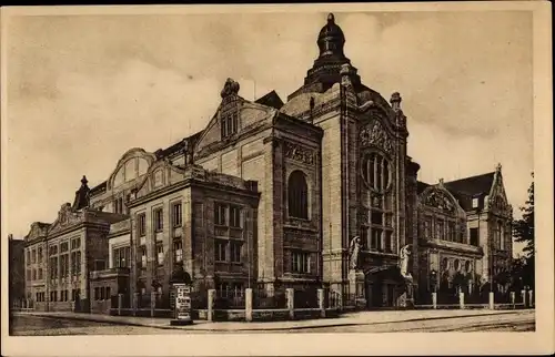 Ak Nürnberg in Mittelfranken, Saalbau Kulturverein, Ernst Tonndorf, Litfaßsäule