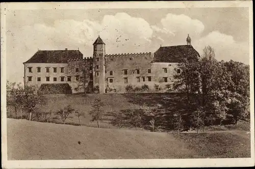 Ak Ortenburg Niederbayern, Schloß von Westen