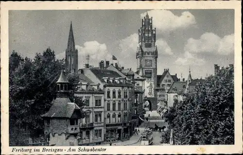 Ak Freiburg im Breisgau, Am Schwabentor