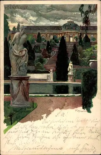 Künstler Litho Kley, Heinrich, Potsdam, Schloss Sanssouci