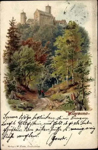 Litho Lutherstadt Eisenach in Thüringen, Wartburg