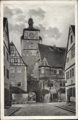 Ak Rothenburg ob der Tauber Mittelfranken, Weißer Turm und Judentanzhaus