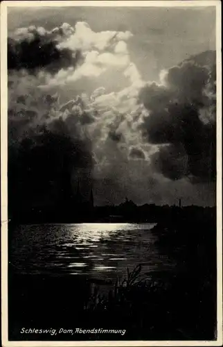 Ak Schleswig an der Schlei, Dom, Abendstimmung