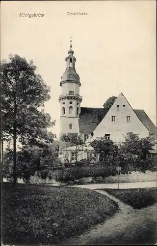 Ak Königsbrück in der Oberlausitz, Stadtkirche