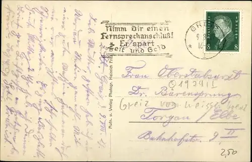 Ak Greiz in Thüringen, Gesamtansicht