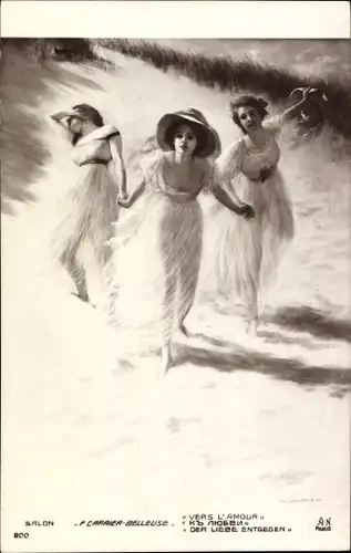 Künstler Ak Carrier Belleuse, P., Der Liebe entgegen, drei Frauen