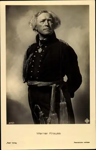 Ak Schauspieler Werner Krauss in Uniform