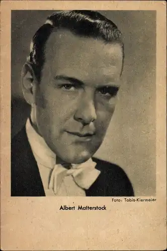 Ak Schauspieler Albert Matterstock, Portrait