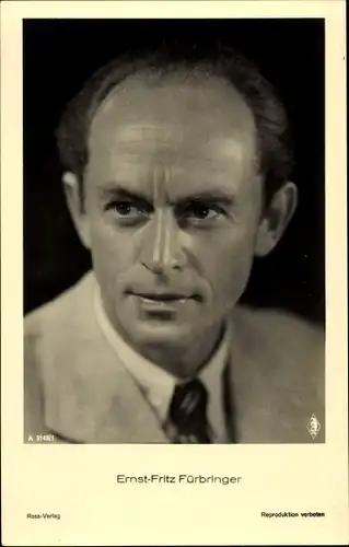 Ak Schauspieler Ernst Fritz Fürbringer, A 3148 1, Autogramm
