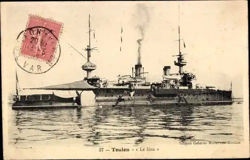 Ak Toulon Var, Le Iena, Französisches Kriegsschiff