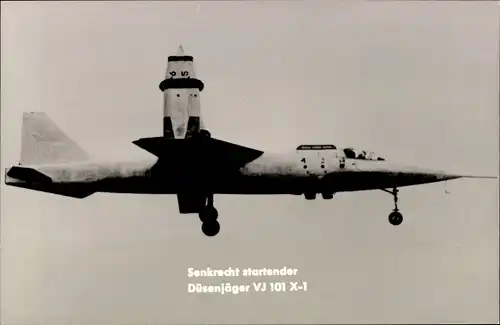 Ak Deutsches Kriegsschiff, Senkrecht startender Düsenjäger VJ 101 X-1, Bundeswehr