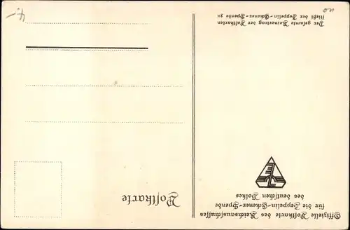 Künstler Ak Amtsberg, Otto, Zeppelin Eckener Spende, Ein Zeppelin über deutschen Landen