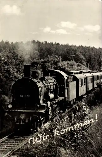 Ak Deutsche Lokomotive 38 1470 am vorbeifahren