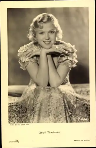 Ak Schauspielerin Gretl Theimer, Portrait, Ross Verlag 7441 1