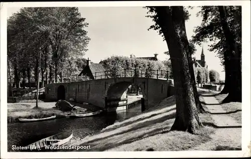 Ak Sloten Friesland Niederlande, Wooudsenderpoort