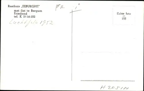 Ak Bergum Burgum Friesland Niederlande, Rusthuis Eeburght