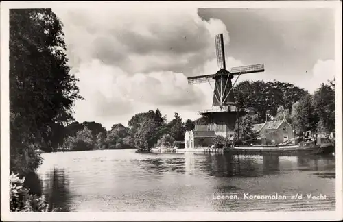 Ak Loenen aan de Vecht Utrecht, Korenmolen, Windmühle