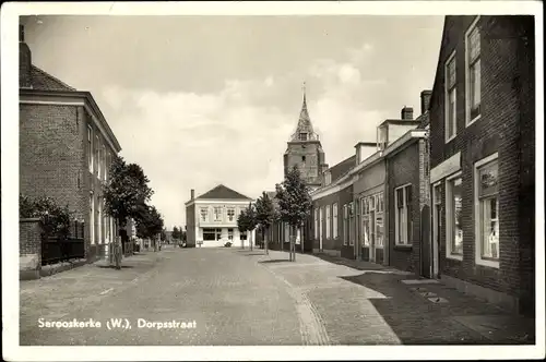 Ak Serooskerke Walcheren Zeeland Niederlande, Dorpsstraat