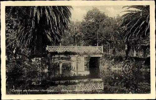 Ak Caldas da Rainha Portugal, Parque, Ponte sobre o lago