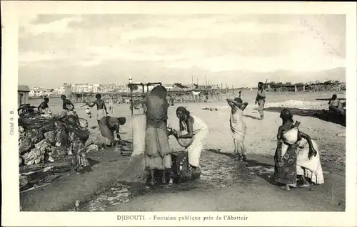 Ak Djibouti Dschibuti, Fontaine publique pres de l'Abattoir