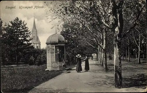 Ak Szeged Segedin Ungarn, Ujszegedi föfasor