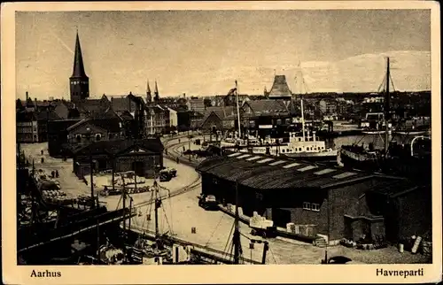 Ak Århus Aarhus Dänemark, Havneparti, Hafen