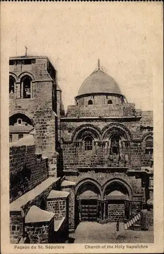 Ak Jerusalem Israel, Facade du St. Sepulcre, Grabeskirche