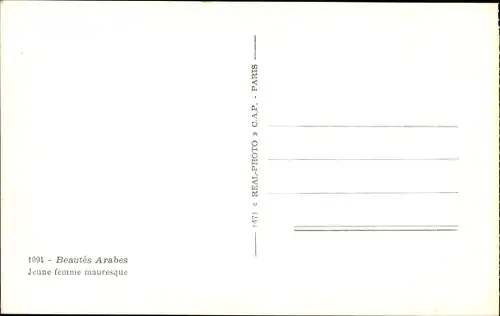 Ak Beautes Arabes, Jeune femme mauresque, Frau mit großen Brüsten, Maghreb